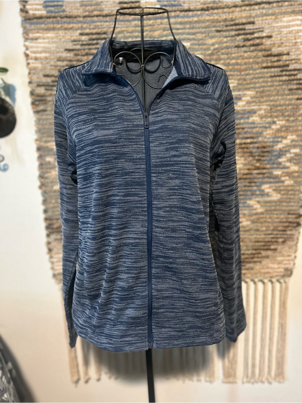 Under Armour Heathered Navy Full-Zip Knit Jacket